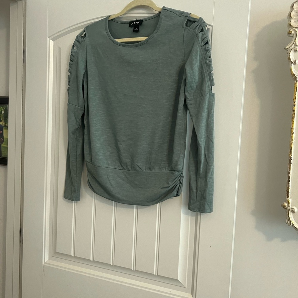 Greenish color long sleeve blouse